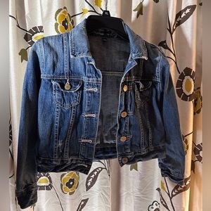 American eagle cropped denim jacket